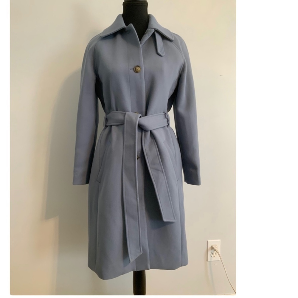 Tailored steel blue winter coat, NWOT size S